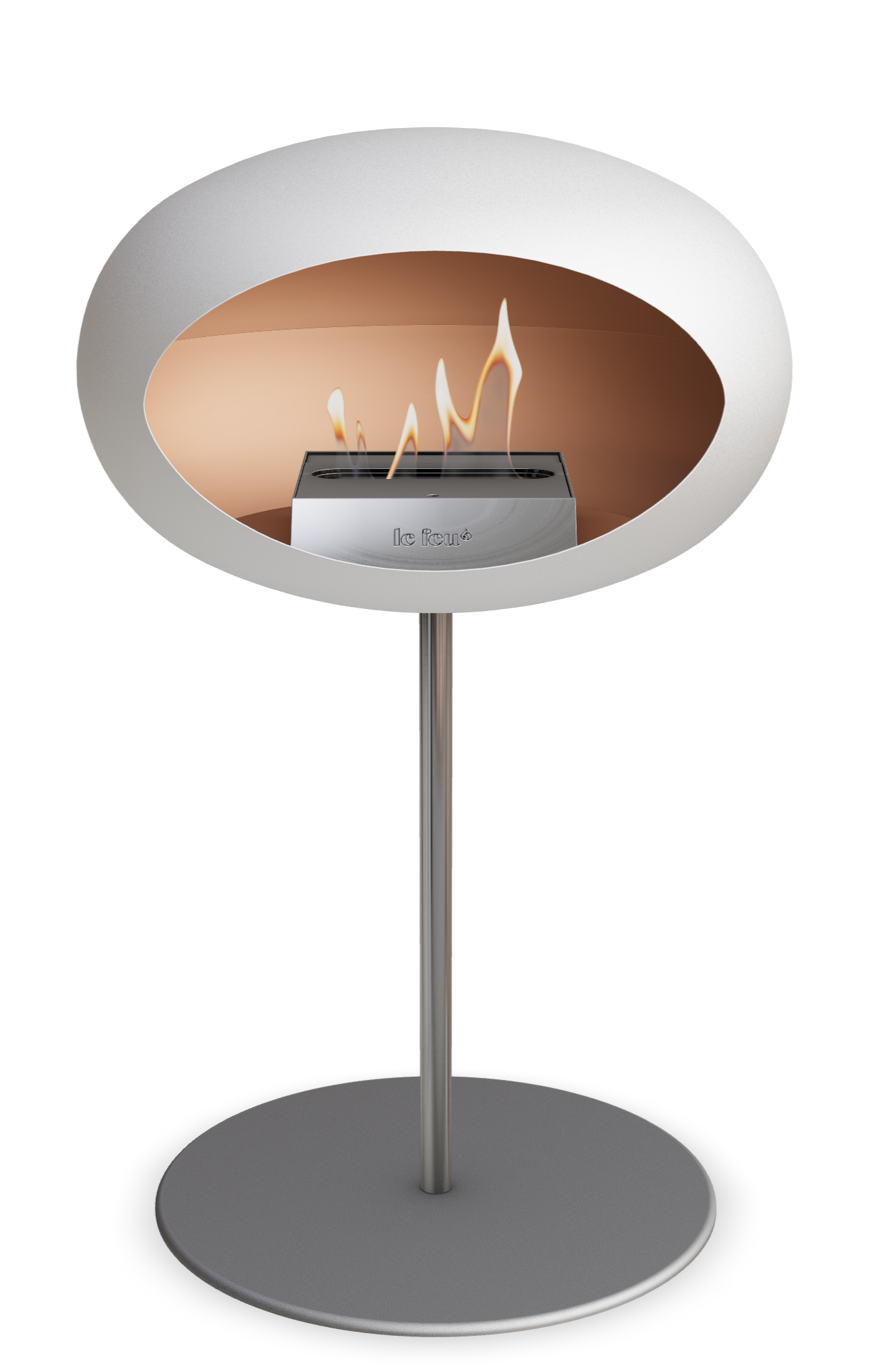 Steel Low Dome White