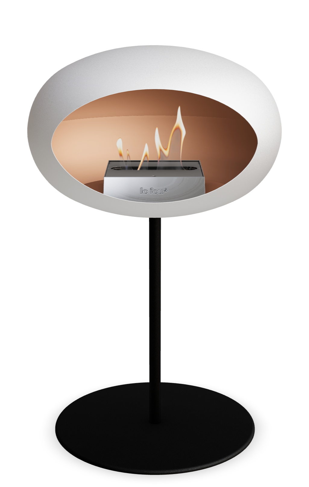 Steel Low Dome White