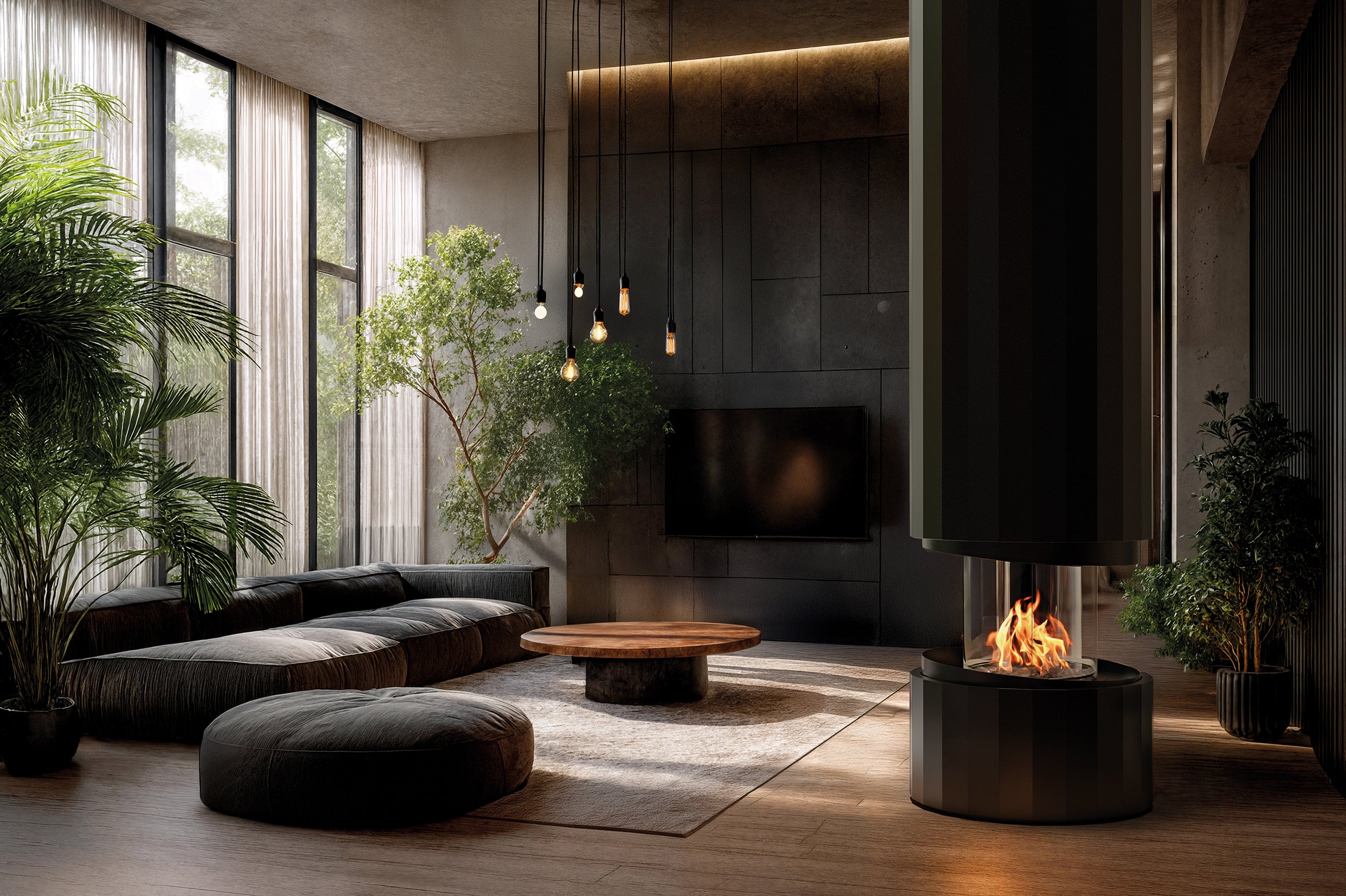 Planika Pilar – Freestanding Ethanol Fireplace | Tall Ventless